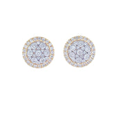 10K Gold 1.50 Ctw Diamond Earrings