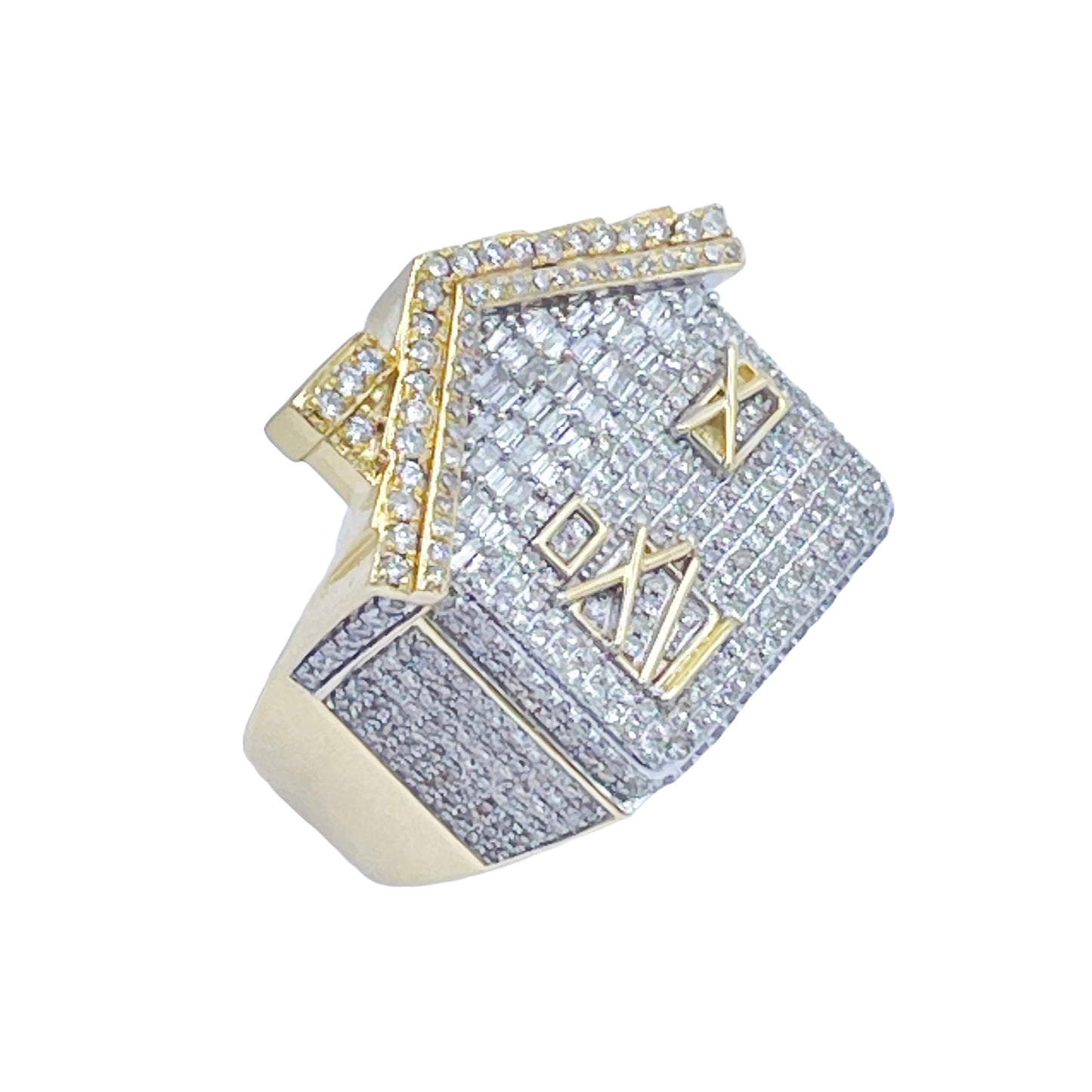 10K Gold 1.75 Ctw Diamond House Ring