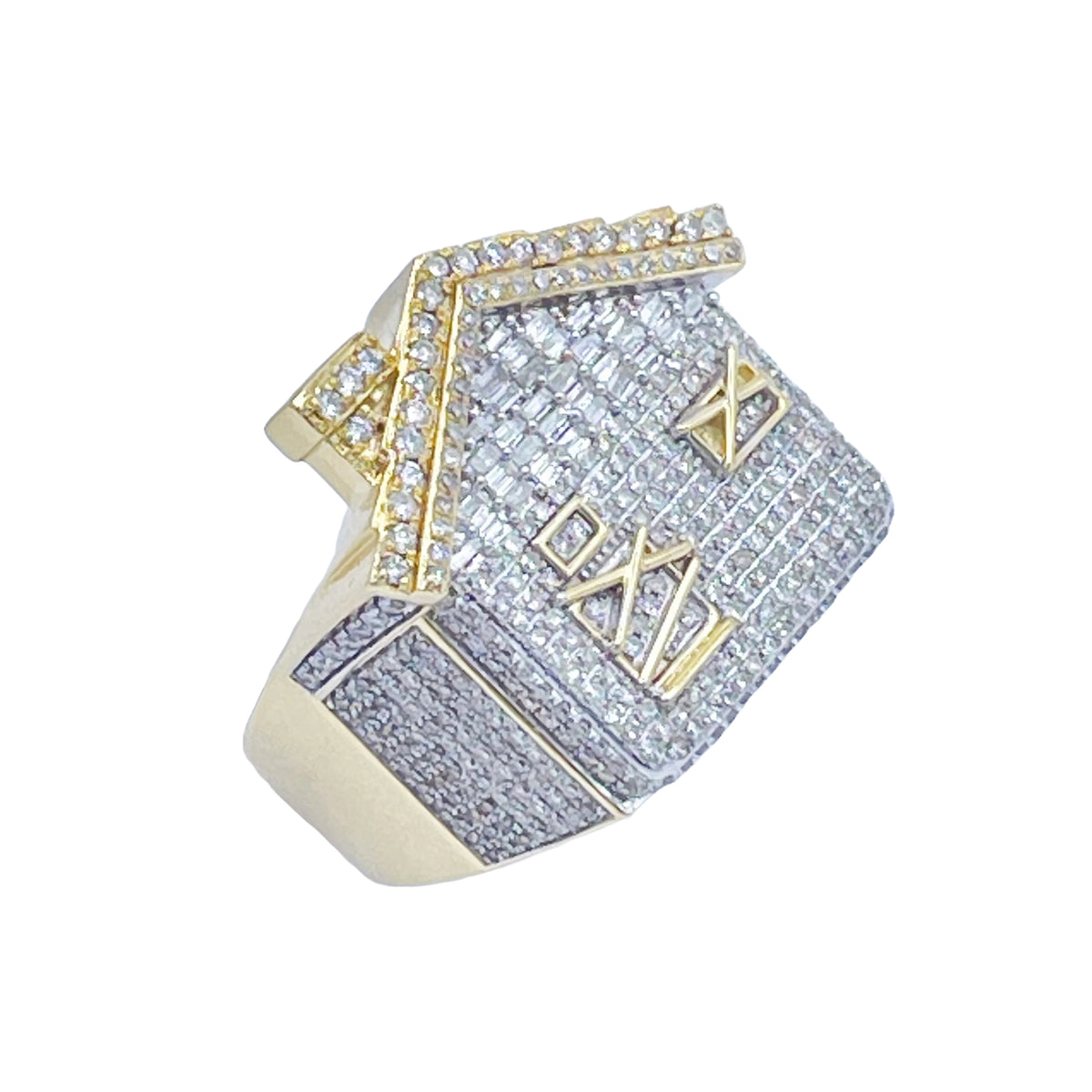 10K Gold 1.75 Ctw Diamond House Ring