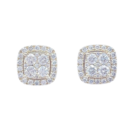 10K Gold 2 Ctw Diamond Earrings