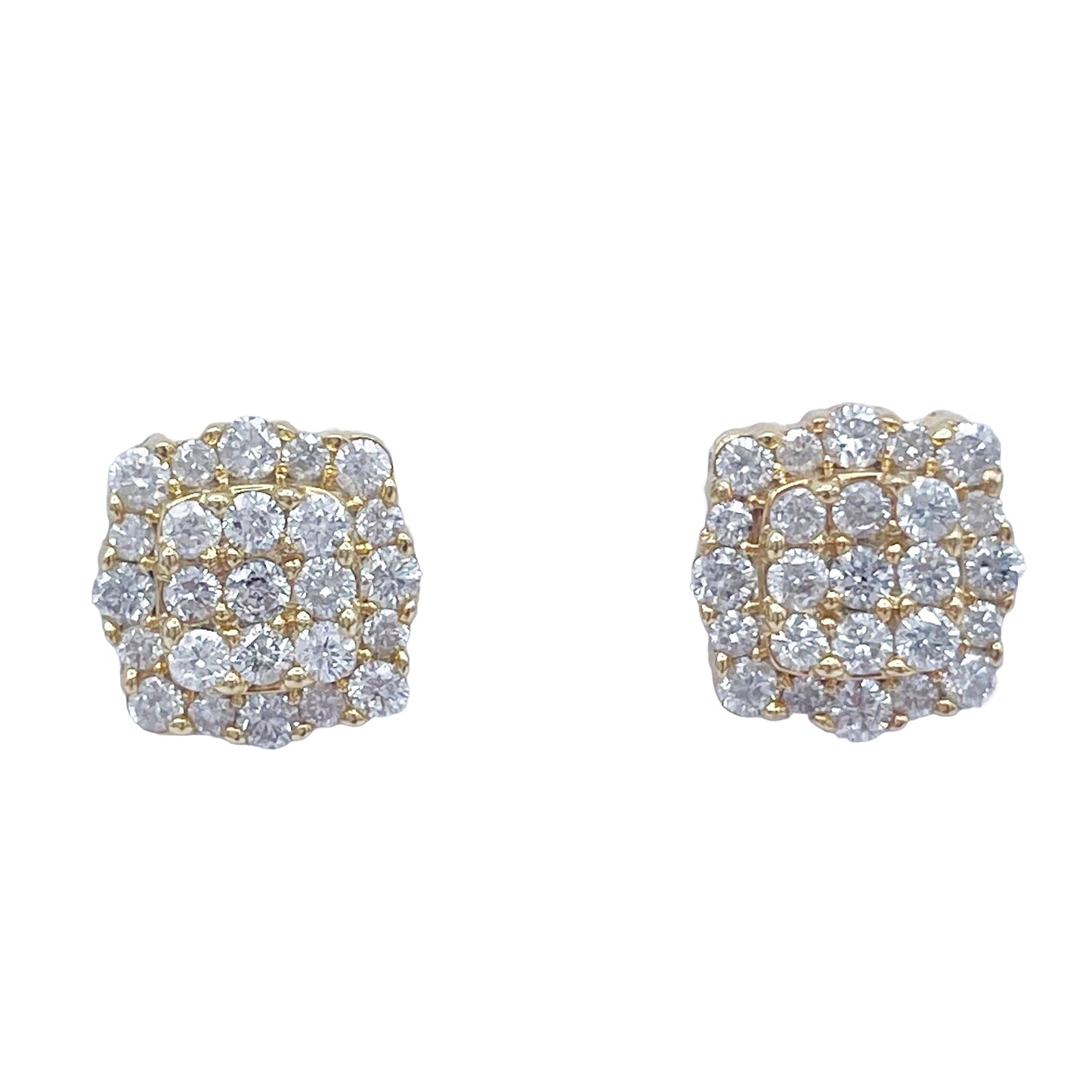 10K Gold 1.04 Ctw Diamond Earrings