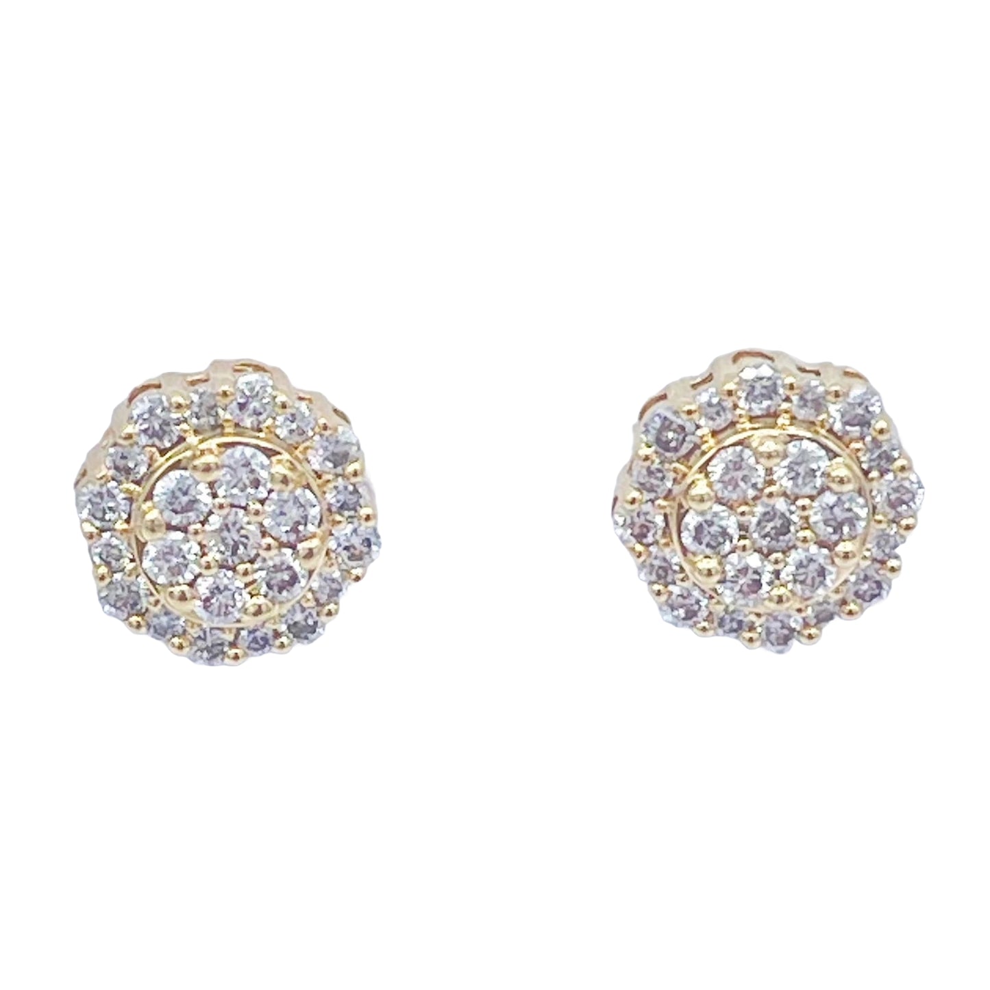 10K Gold .97 Ctw Diamond Earring