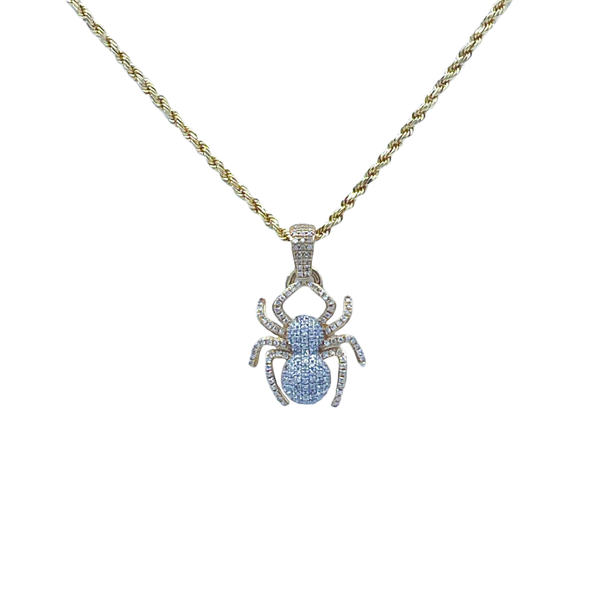 10K Gold .50 Ctw Diamond Spider Charm