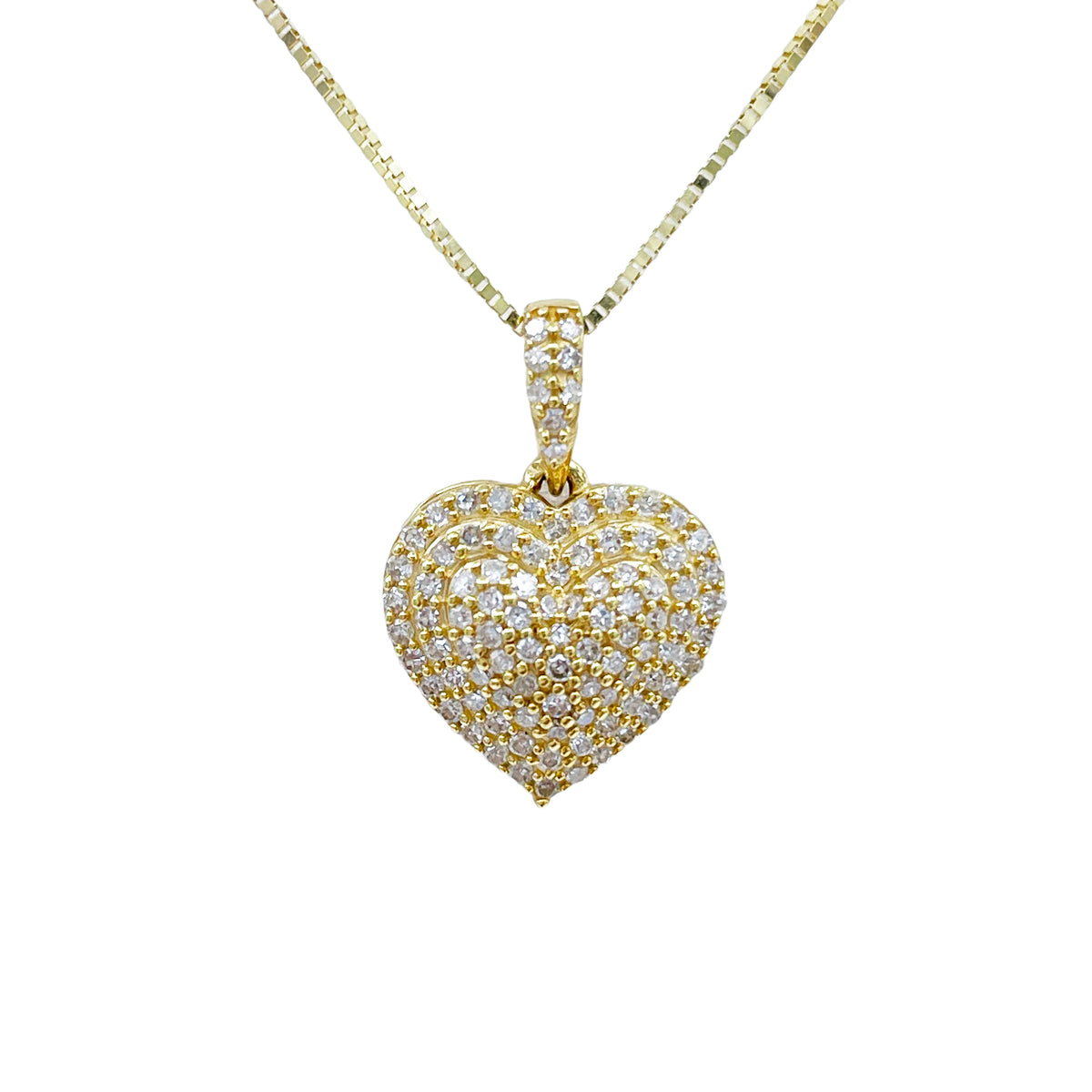 10K Gold .26 Ctw Diamond Heart Charm