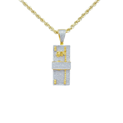 10K Gold .99 Ctw Diamond $100 Charm