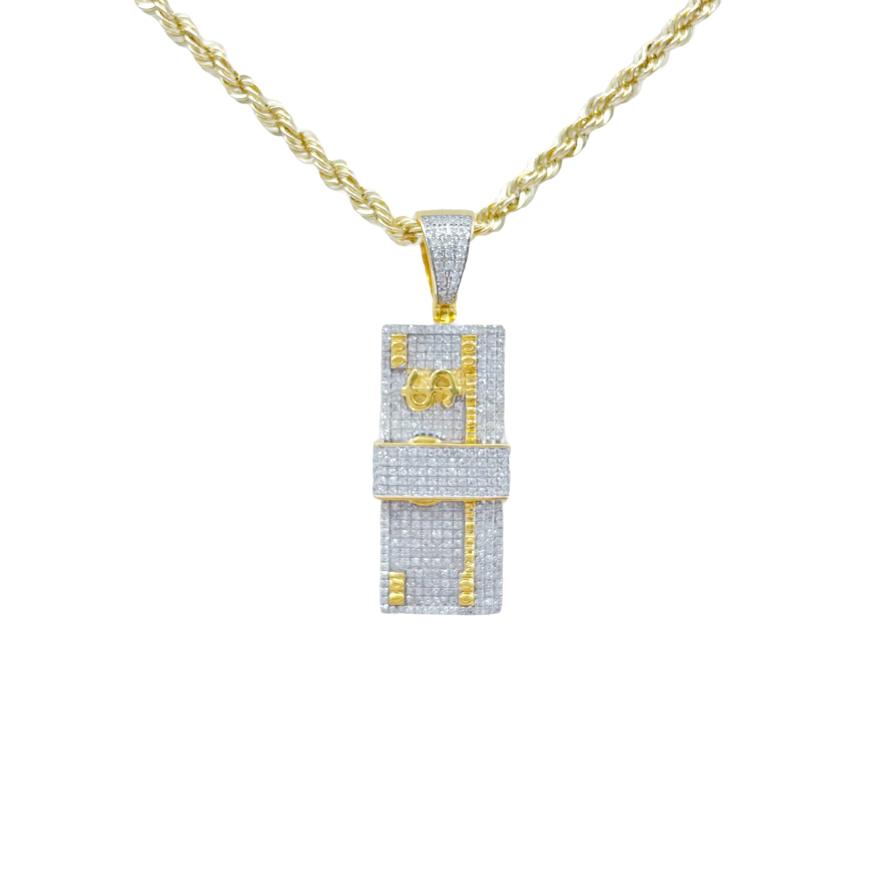 10K Gold .99 Ctw Diamond $100 Charm