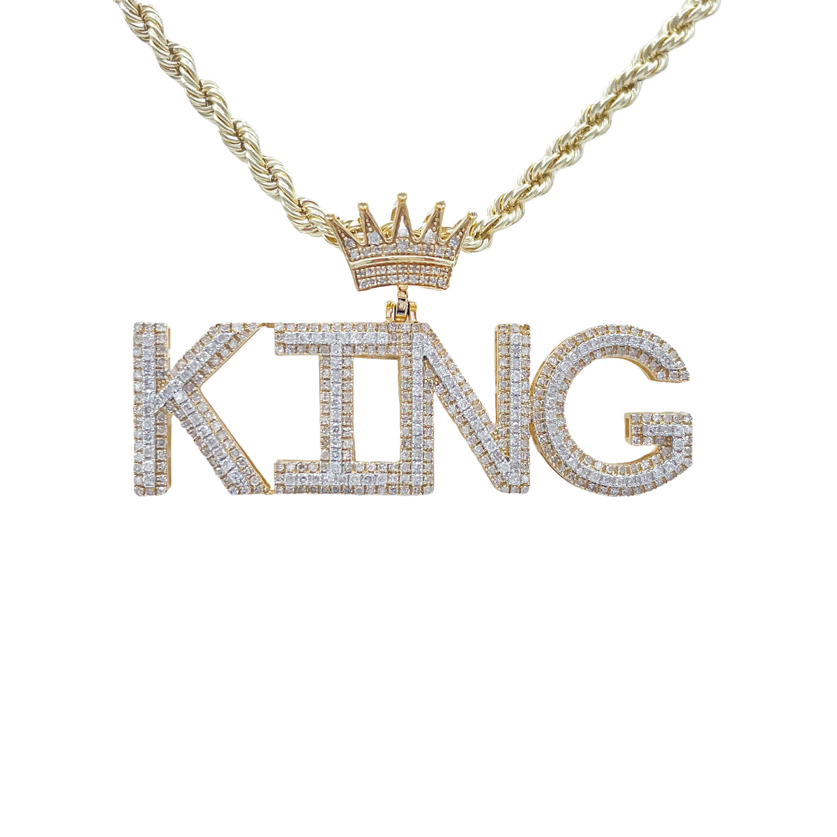 10K Gold 1.41 Ctw Diamond King Charm