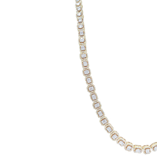 10k Gold 11.60 Ctw Baguette Tennis Chain