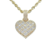 10K Gold 1.05 Ctw Diamond Heart Charm