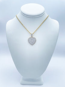 10K Gold 2 Ctw Diamond Heart Charm