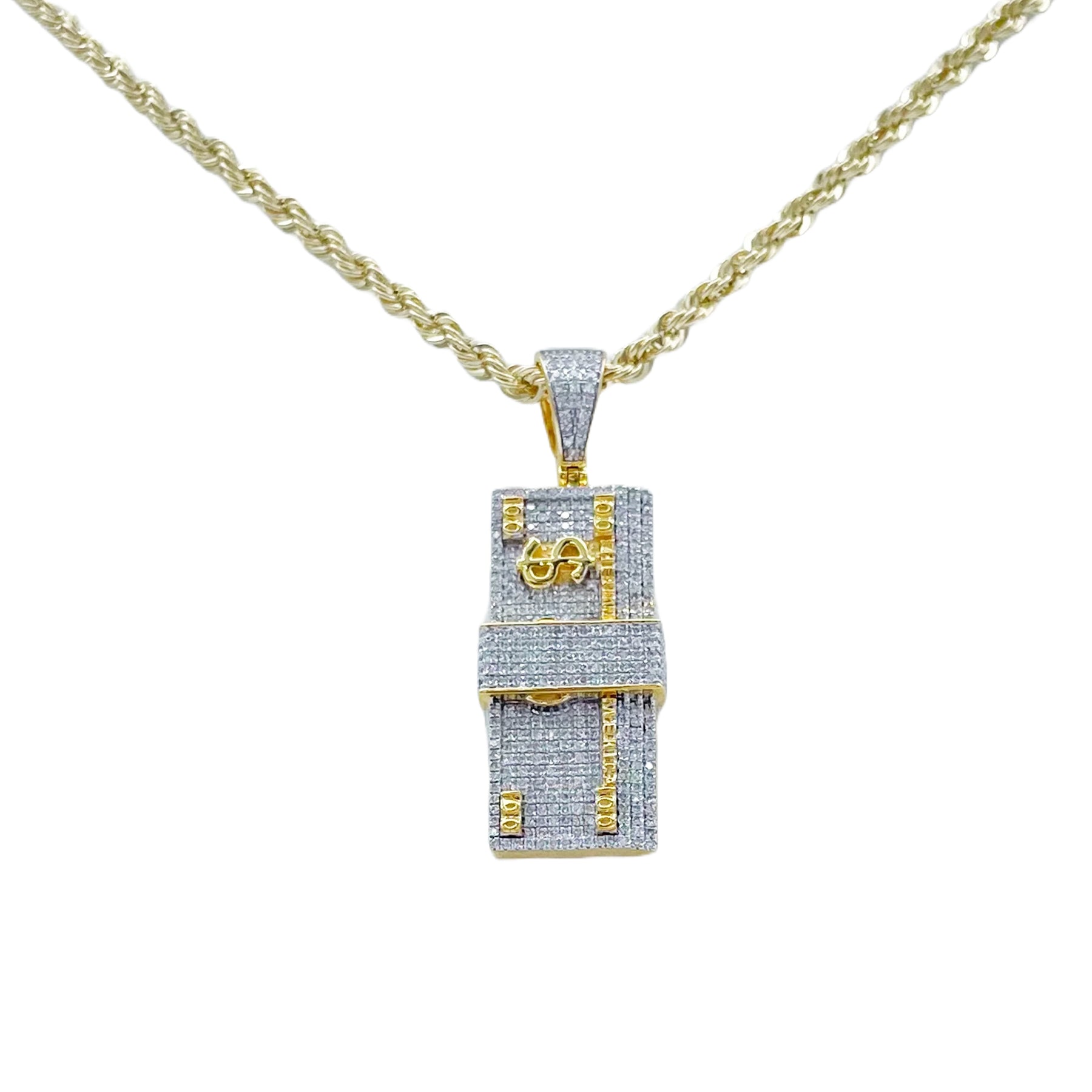 10K Gold .99 Ctw Diamond $100 Charm