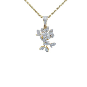 10K Gold .54 Ctw Diamond Minnie Mouse