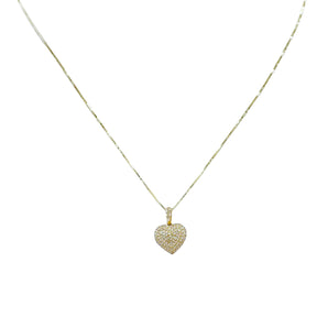 10K Gold .26 Ctw Diamond Heart Charm