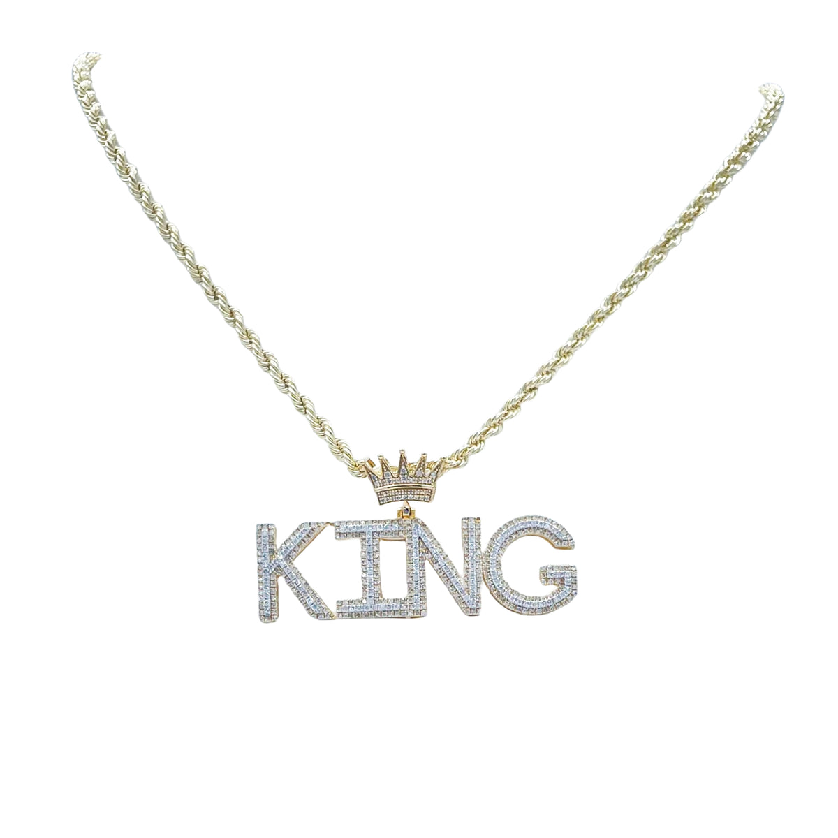 10K Gold 1.41 Ctw Diamond King Charm