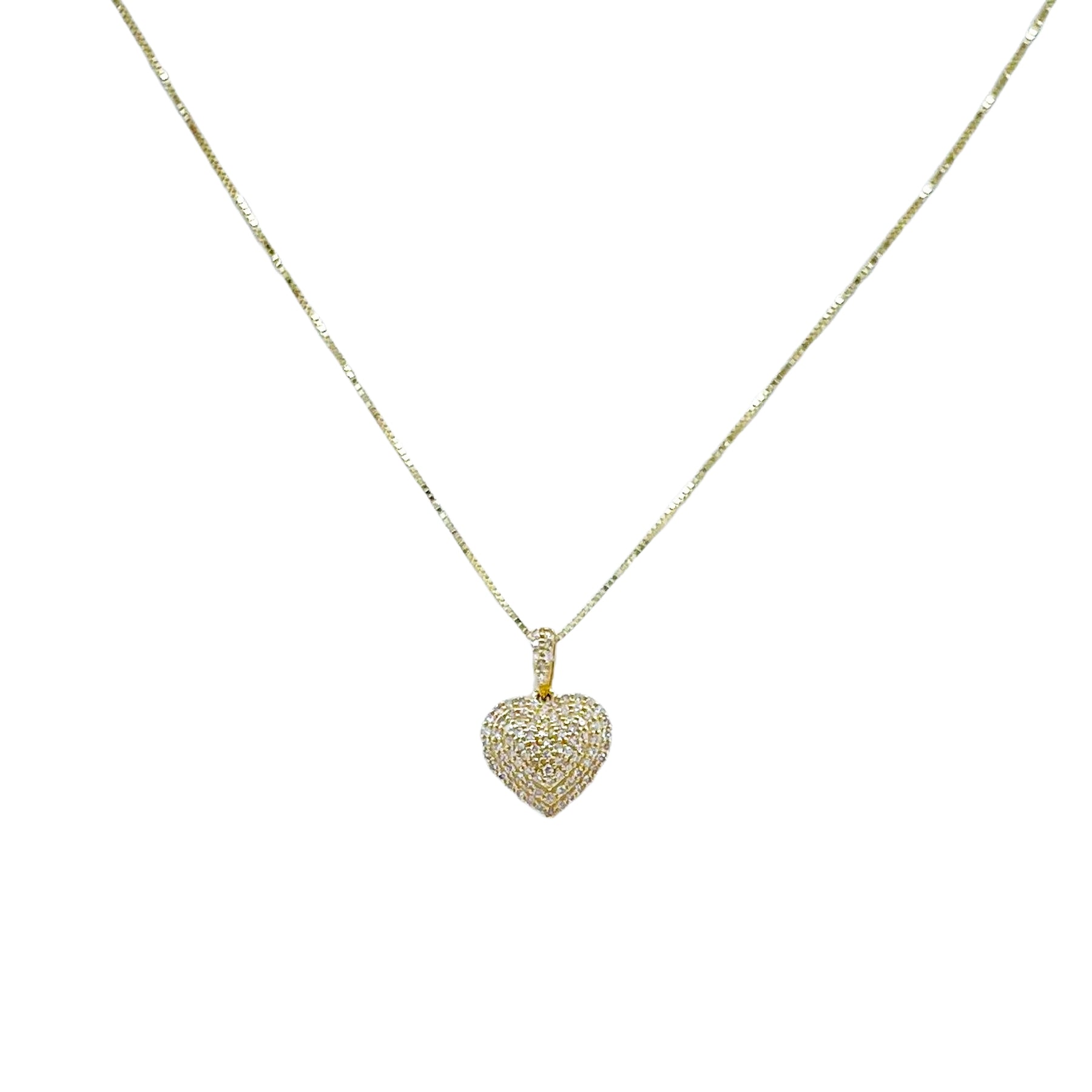 10K Gold .26 Ctw Diamond Heart Charm