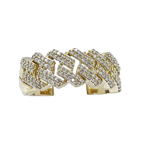 10K Gold .50 Ctw Diamond Cuban Ring