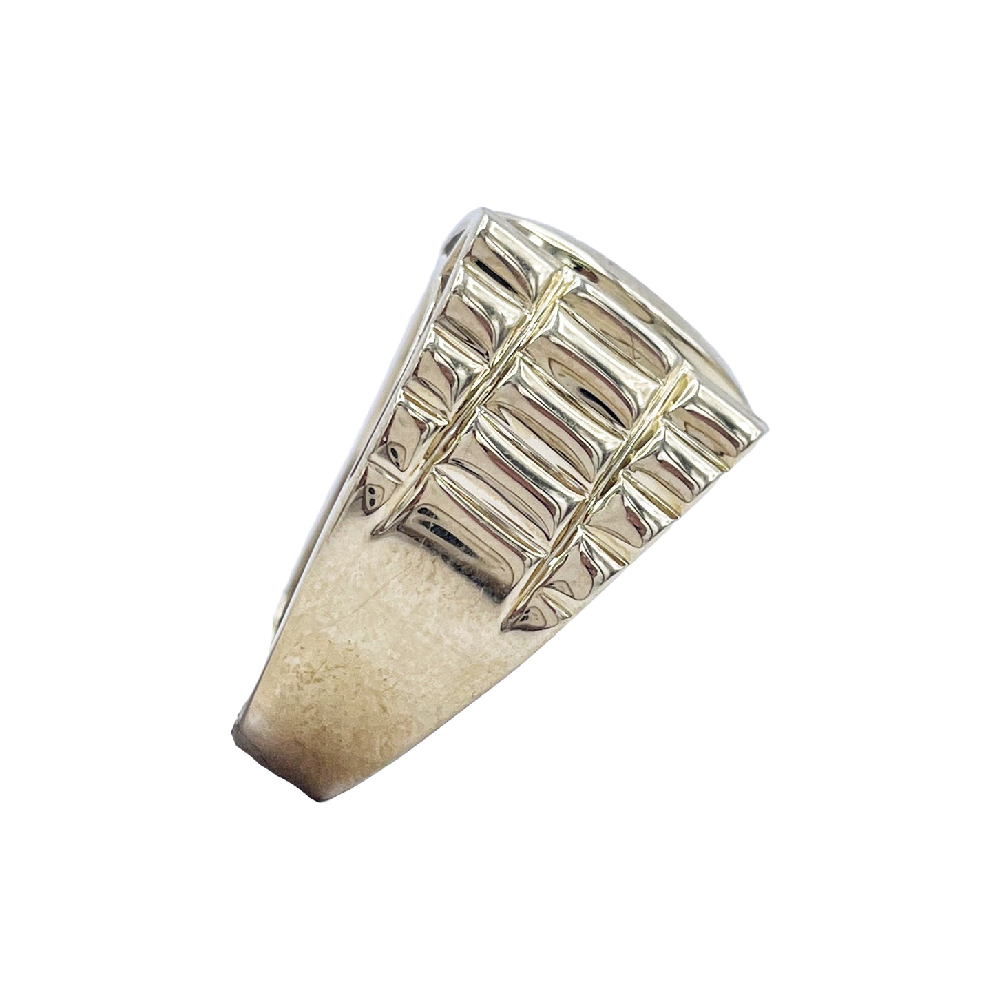 10K Gold .25 Ctw Diamond Cuban Ring